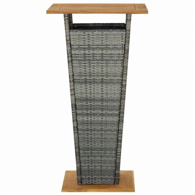 vidaXL ガーデンバーセット 3点 クッション付き ポリラタン製 グレー家具 アウトドア家具 屋外家具セット(代引不可)【送料無料】_3