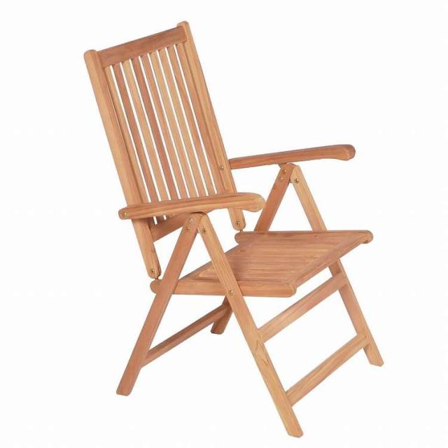 vidaXL リクライニングガーデンチェア 4点 チーク無垢材 (2x43029)家具 アウトドア家具 屋外椅子 アウトドアベンチチェア(代引不可)【送料無料】_3