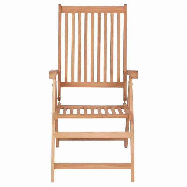 vidaXL リクライニングガーデンチェア 6点セット チーク無垢材 (3x43029)家具 アウトドア家具 屋外椅子 アウトドアベンチチェア(代引不可)【送料無料】_2