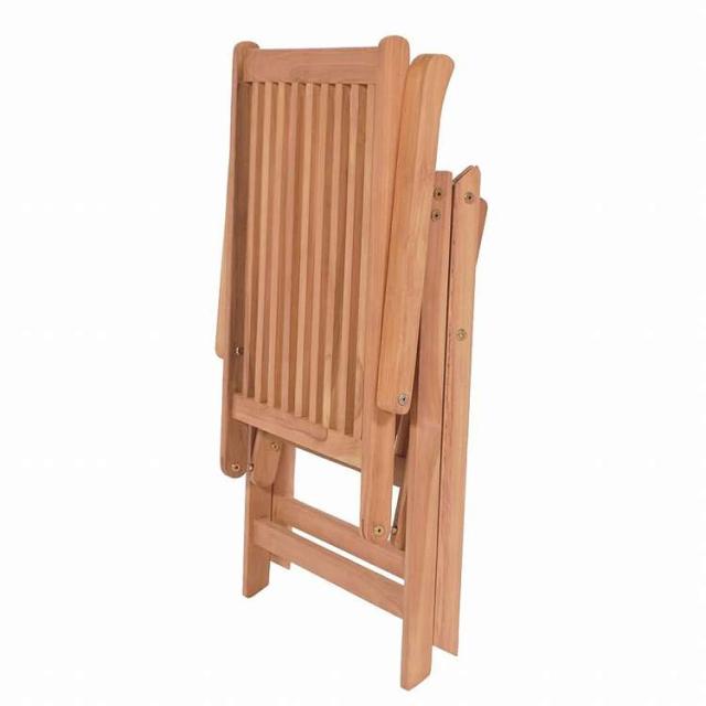 vidaXL リクライニングガーデンチェア 6点セット チーク無垢材 (3x43029)家具 アウトドア家具 屋外椅子 アウトドアベンチチェア(代引不可)【送料無料】_5