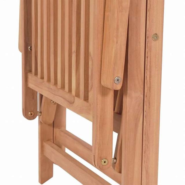 vidaXL リクライニングガーデンチェア 6点セット チーク無垢材 (3x43029)家具 アウトドア家具 屋外椅子 アウトドアベンチチェア(代引不可)【送料無料】_6