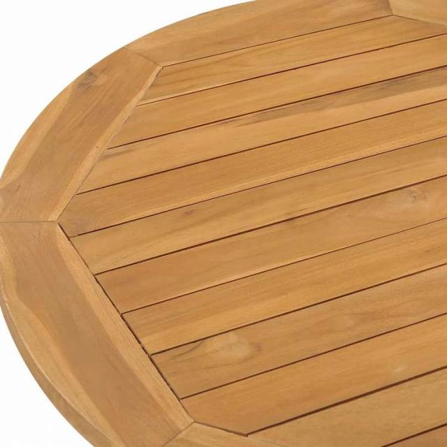 vidaXL ガーデンダイニングテーブル 直径90x75cm チーク無垢材家具 アウトドア家具 アウトドアテーブル(代引不可)【送料無料】_3