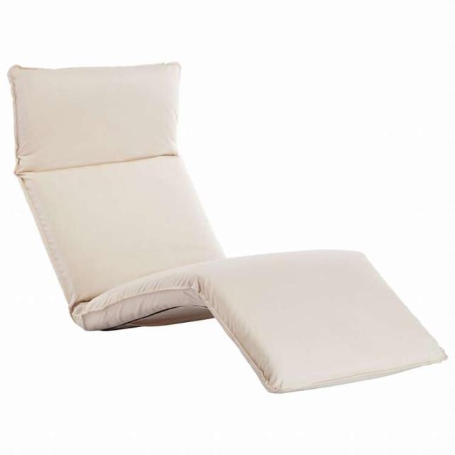 vidaXL 折りたたみサンラウンジャー オックスフォード生地 クリームホワイト家具 アウトドア家具 屋外椅子 サンラウンジャー(代引不可)【送料無料】