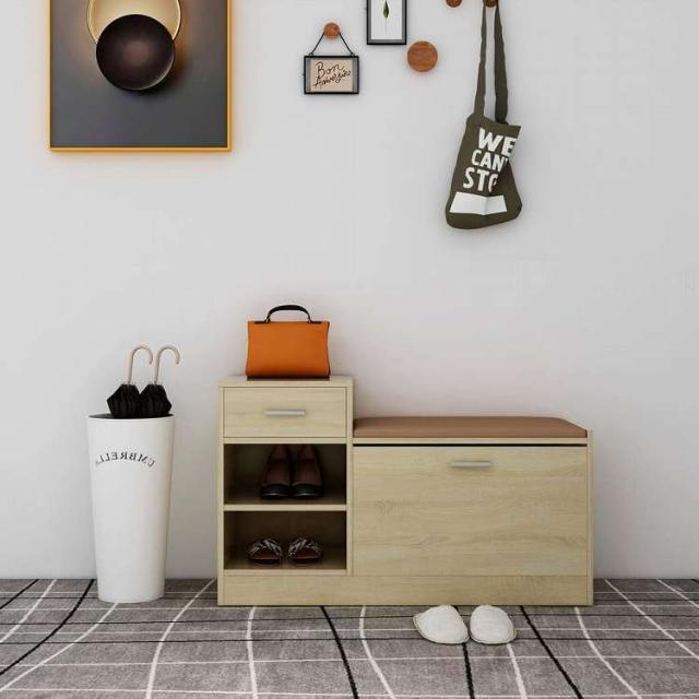 vidaXL シューズベンチ ソノマオーク 94.5x31x57cm エンジニアリングウッドホーム&ガーデン 家事用品 収納&オーガナイザー 衣類・ワードローブ収納 シューズラック・整理収納(代引不可)【送料無
