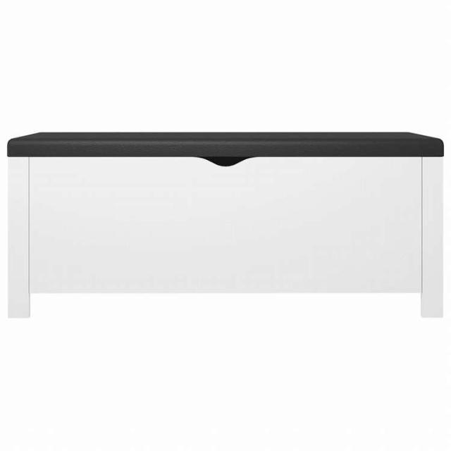 vidaXL シューズベンチ クッション付き ホワイト 104x40x45cm エンジニアリングウッド家具 キャビネット&収納 収納チェスト(代引不可)【送料無料】_4