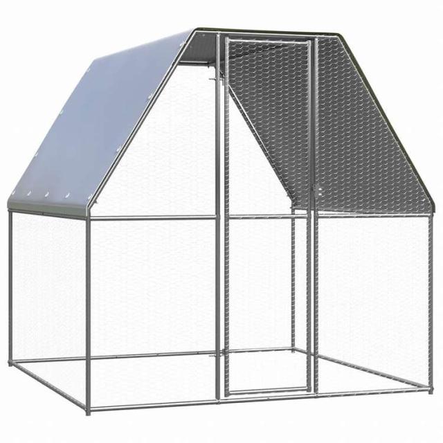 vidaXL 屋外鶏用ケージ 2x2x2 m 亜鉛メッキ鋼製動物&ペット用品 ペット用品 小動物用品 小動物 飼育・ケージ(代引不可)【送料無料】
