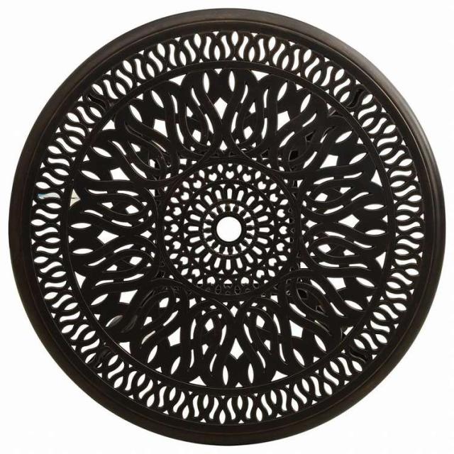 vidaXL ビストロ 5点セット アルミ鋳物 ブロンズ家具 アウトドア家具 屋外家具セット(代引不可)【送料無料】_11