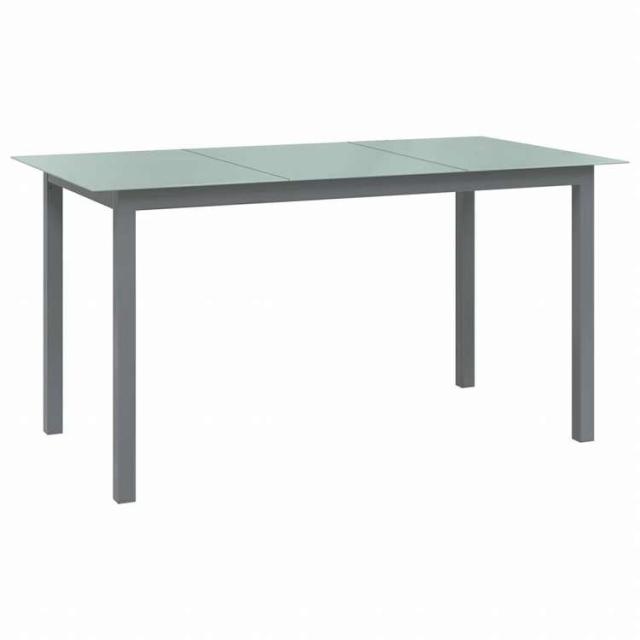 vidaXL ガーデンダイニング7点セット アルミ製 シルバー&amp;ブラック家具 アウトドア家具 屋外家具セット(代引不可)【送料無料】_8