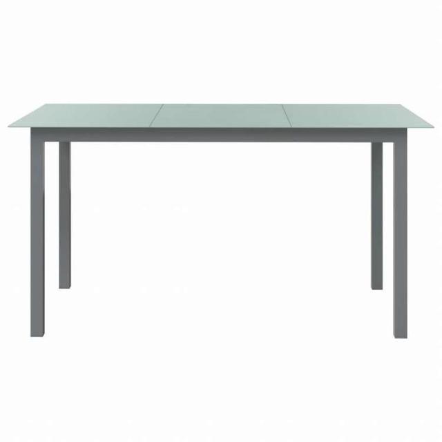vidaXL ガーデンダイニング7点セット アルミ製 シルバー&amp;ブラック家具 アウトドア家具 屋外家具セット(代引不可)【送料無料】_9