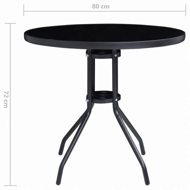 vidaXL ガーデンダイニング5点セット アルミ製&合成繊維 ブラック家具 アウトドア家具 屋外家具セット(代引不可)【送料無料】_12
