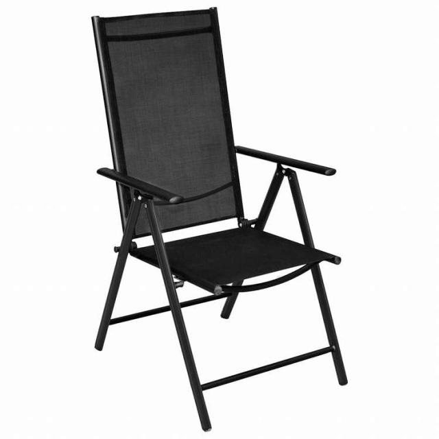 vidaXL ガーデンダイニング5点セット アルミ製&合成繊維 ブラック家具 アウトドア家具 屋外家具セット(代引不可)【送料無料】_2