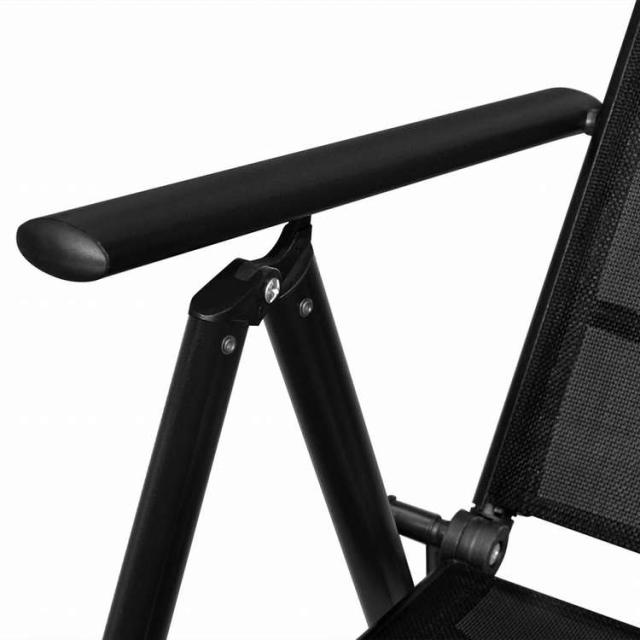 vidaXL ガーデンダイニング5点セット アルミ製&合成繊維 ブラック家具 アウトドア家具 屋外家具セット(代引不可)【送料無料】_6