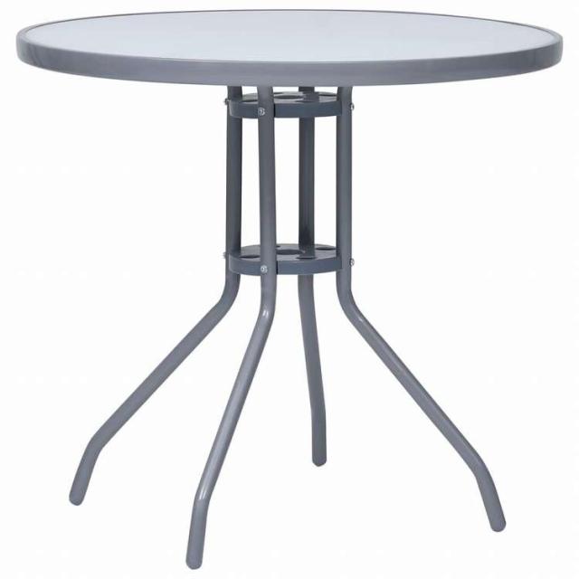vidaXL ビストロ 5点セット アルミ製&合成繊維 シルバー家具 アウトドア家具 屋外家具セット(代引不可)【送料無料】_8