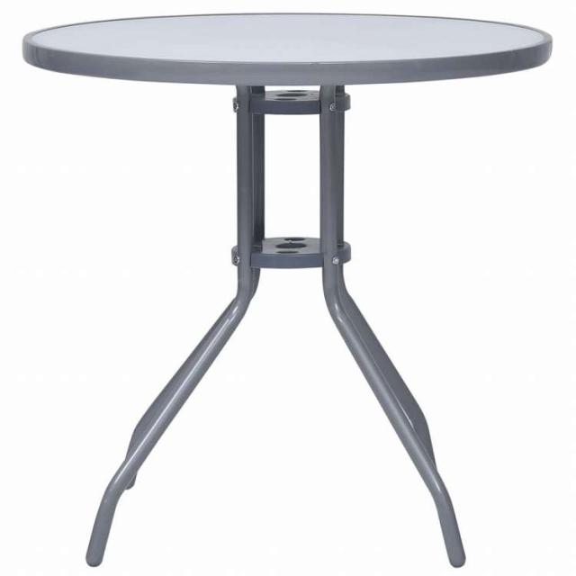 vidaXL ビストロ 5点セット アルミ製&合成繊維 シルバー家具 アウトドア家具 屋外家具セット(代引不可)【送料無料】_9