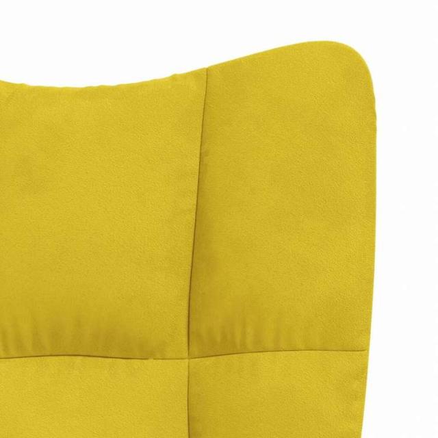 vidaXL リラックスチェア スツール付 マスタードイエロー ベルベット張り家具 チェア アームチェア・リクライニングチェア・スリーピングチェア(代引不可)【送料無料】_8
