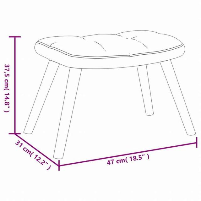 vidaXL ロッキングチェア スツール付 ブラック ベルベット家具 チェア ロッキングチェア(代引不可)【送料無料】_11