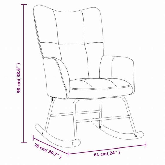vidaXL ロッキングチェア スツール付 マスタードイエロー ベルベット張り家具 チェア ロッキングチェア(代引不可)【送料無料】_10