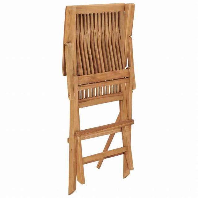 vidaXL 折りたたみガーデンチェア 8点 チーク無垢材 (41999+2x312277)家具 アウトドア家具 屋外椅子 アウトドアベンチチェア(代引不可)【送料無料】_3