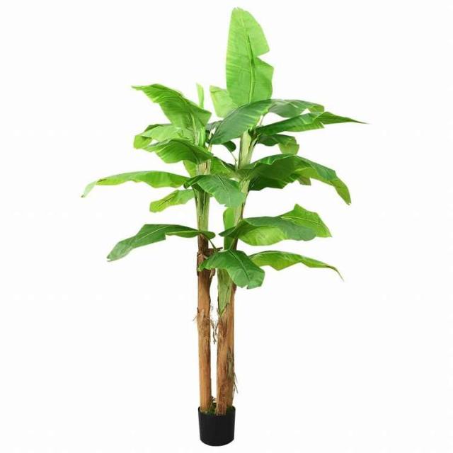 vidaXL 人工観葉植物 バナナの木 ポット付き 300cm グリーンホーム&ガーデン デコレーション 造花(代引不可)【送料無料】