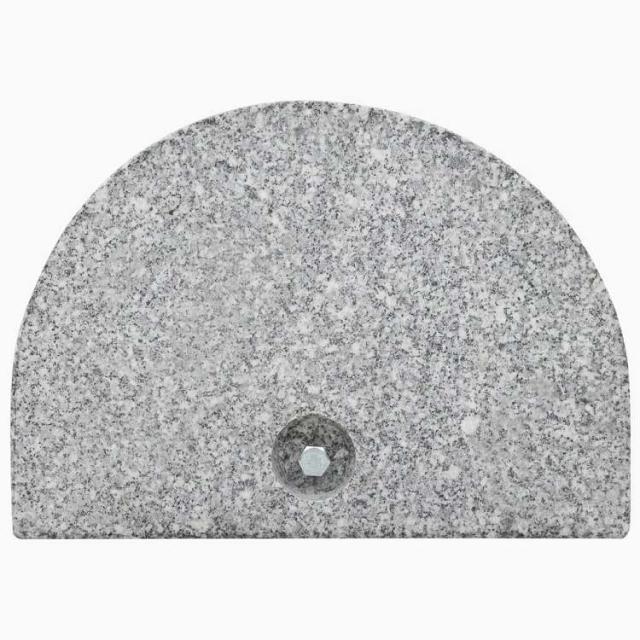 vidaXL 日がさ軍事基地 花こう岩 角型 10kg 半月型 薄墨色 介護ホーム&amp;園庭 芝&amp;園庭 アウトドアリビング アウトドアアンブレラ&amp;日がさ付属品 露天用コウモリ傘突っ支い棒【貨物輸送無料】