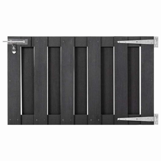 vidaXL ガーデンゲート WPC製 100x60cm グレー ハードウェア フェンス&バリア ゲート【送料無料】