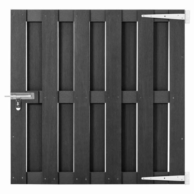 vidaXL ガーデンゲート WPC製 100x100cm グレー ハードウェア フェンス&amp;バリア ゲート【送料無料】