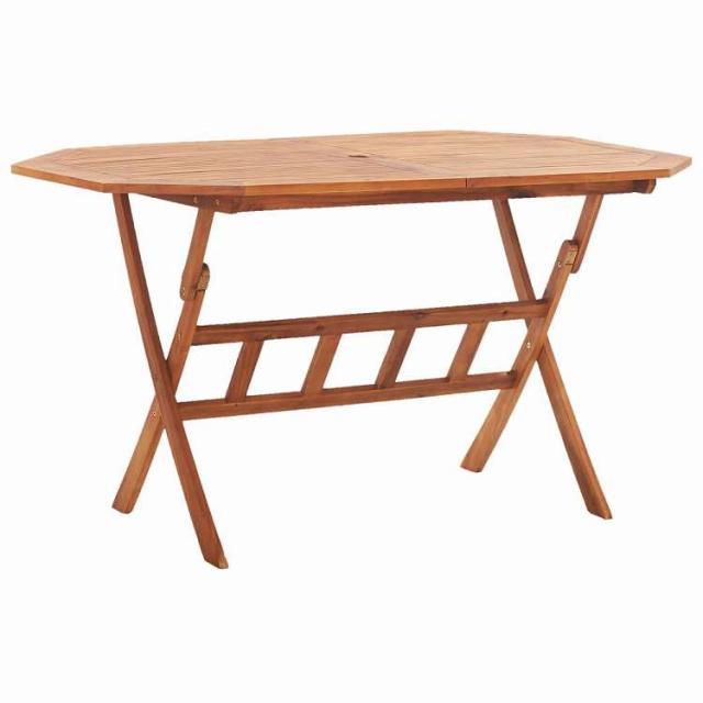 vidaXL 折りたたみガーデンテーブル 135x85x75cm アカシア無垢材 家具 アウトドア家具 アウトドアテーブル【送料無料】