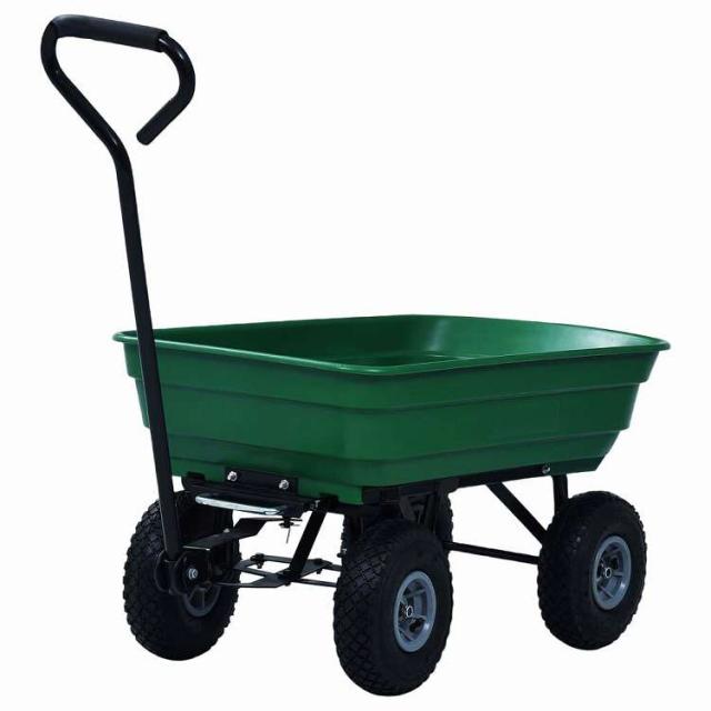 vidaXL ガーデンハンドカート 手押し車 傾斜機能 300kg 75L グリーン ハードウェア ツール ドーリー・ハンドトラック【送料無料】_1