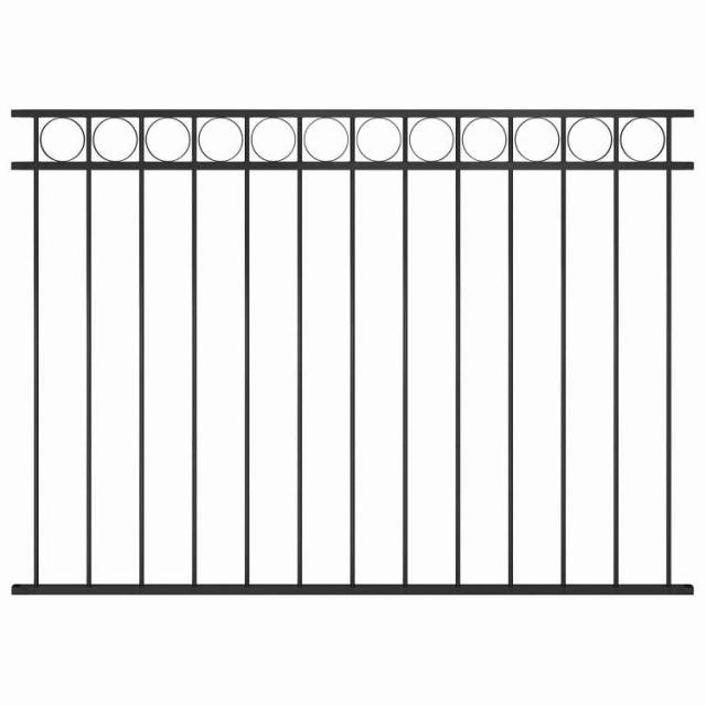vidaXL フェンスパネル スチール 1.7x1.2 m ブラック ハードウェア フェンス&バリア フェンスパネル【送料無料】