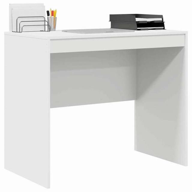 vidaXL デスク ホワイト 90 x 50 x 76 cm エンジニアリングウッド 家具 オフィス家具 デスク【送料無料】_2