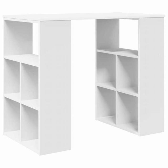 vidaXL デスク 棚で ストレージ付き ホワイト 90 x 50 x 75 cm エンジニアリングウッド 家具 オフィス家具 デスク【送料無料】 8,115円