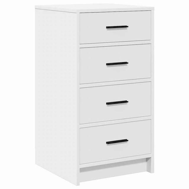 vidaXL サイドボード 引き出し付き ホワイト 40 x 41 x 75 cm エンジニアリングウッド 家具 キャビネット&収納 サイドボード【送料無料】
