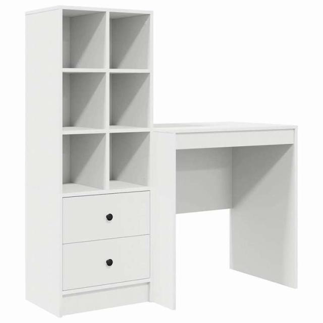 vidaXL 収納付きデスク 引き出し付き 棚で 2 pcs ホワイト 70 x 50 x 76 cm エンジニアリングウッド 家具 キャビネット&収納 サイドボード【送料無料】
