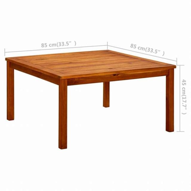 vidaXL ガーデンコーヒーテーブル 85x85x45cm アカシア無垢材家具 アウトドア家具 アウトドアテーブル(代引不可)【送料無料】_6