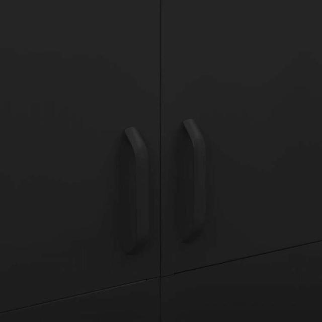 vidaXL 洋服ダンス ブラック 90x50x180 cm スチール家具 キャビネット&amp;収納 戸棚・ワードローブ(代引不可)【送料無料】_6