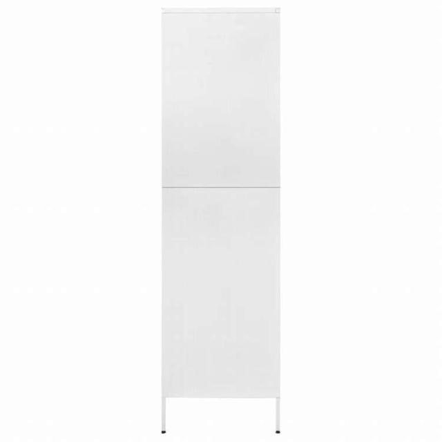 vidaXL 洋服ダンス ホワイト 90x50x180 cm スチール家具 キャビネット&amp;収納 戸棚・ワードローブ(代引不可)【送料無料】_3