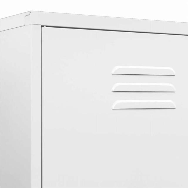vidaXL 洋服ダンス ホワイト 90x50x180 cm スチール家具 キャビネット&amp;収納 戸棚・ワードローブ(代引不可)【送料無料】_7