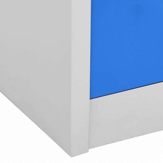 vidaXL ロッカーキャビネット ライトグレー&ブルー 90x45x92.5cm スチール家具 キャビネット&収納 収納キャビネット・ロッカー(代引不可)【送料無料】_6