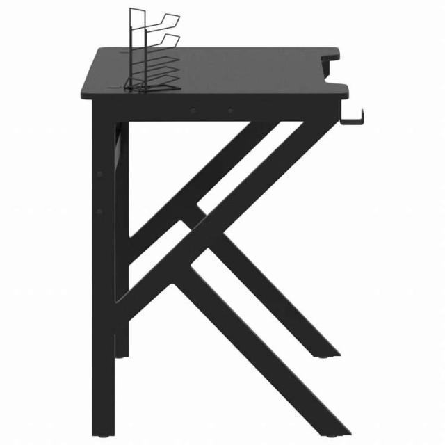 vidaXL ゲーミングデスク K字型脚 ブラック 90x60x75 cm家具 オフィス家具 デスク(代引不可)【送料無料】_3