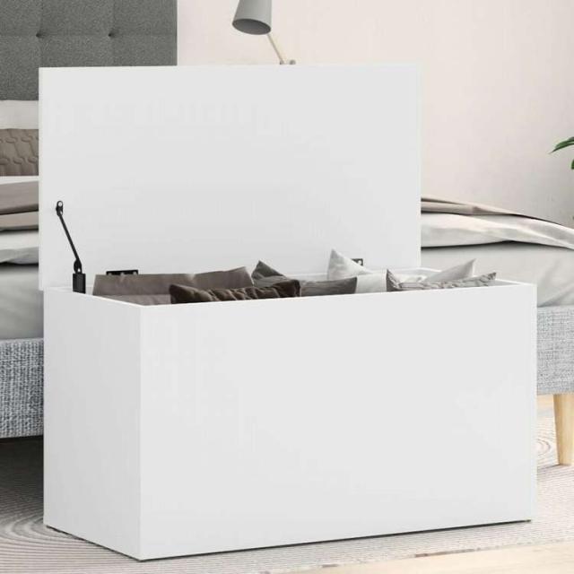 vidaXL 収納チェスト ホワイト 84x42x46 cm エンジニアリングウッド家具 キャビネット&amp;収納 収納チェスト(代引不可)【送料無料】