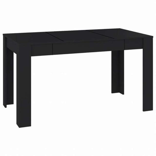 vidaXL ダイニングテーブル ブラック 140x74.5x76cm エンジニアリングウッド家具 テーブル キッチン・ダイニングルームテーブル(代引不可)【送料無料】