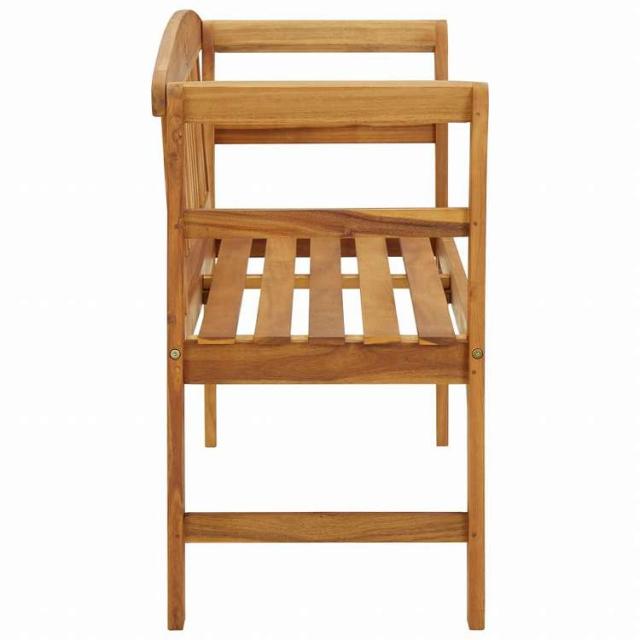vidaXL ガーデンベンチ 114cm アカシア無垢材家具 アウトドア家具 屋外椅子 アウトドアベンチ(代引不可)【送料無料】_2