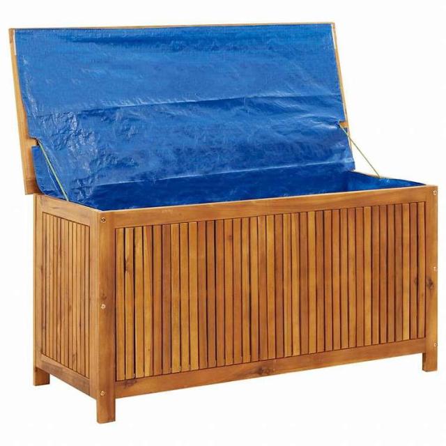vidaXL ガーデン収納ボックス 113x50x58cm アカシア無垢材家具 アウトドア家具 屋外収納ボックス(代引不可)【送料無料】_3