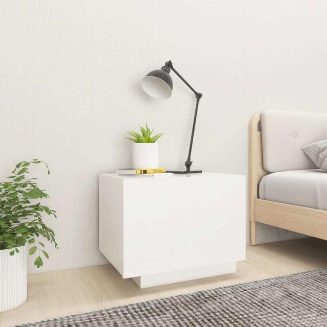 vidaXL ベッドサイドキャビネット ホワイト 100x35x40cm エンジニアリングウッド (804436)家具 テーブル ベッドサイドテーブル(代引不可)【送料無料】_2