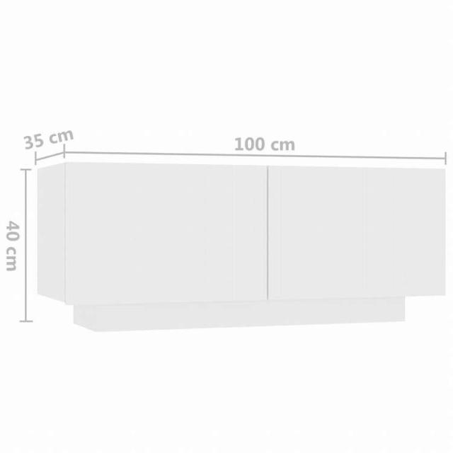 vidaXL ベッドサイドキャビネット ホワイト 100x35x40cm エンジニアリングウッド (804436)家具 テーブル ベッドサイドテーブル(代引不可)【送料無料】_8