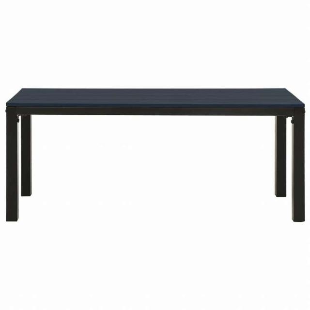 vidaXL ガーデンベンチ 110 cm スチール&WPC ブラック家具 アウトドア家具 屋外椅子 アウトドアベンチ(代引不可)【送料無料】_2