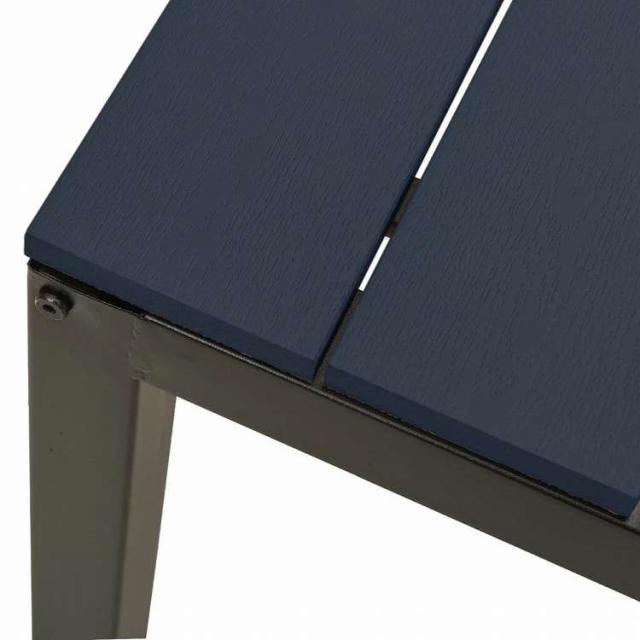 vidaXL ガーデンベンチ 110 cm スチール&WPC ブラック家具 アウトドア家具 屋外椅子 アウトドアベンチ(代引不可)【送料無料】_4