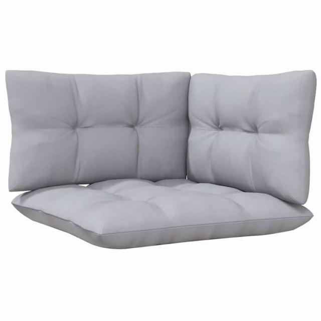 vidaXL ガーデンラウンジセット 3点 グレークッション付き 無垢のパイン材家具 アウトドア家具 屋外椅子 屋外用組み合わせソファセット(代引不可)【送料無料】_5
