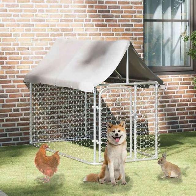 vidaXL 屋外用犬小屋 屋根付き 200x100x150cmAnimals &amp; Pet Supplies ペット用品 犬用品 犬小屋・ドッグラン(代引不可)【送料無料】