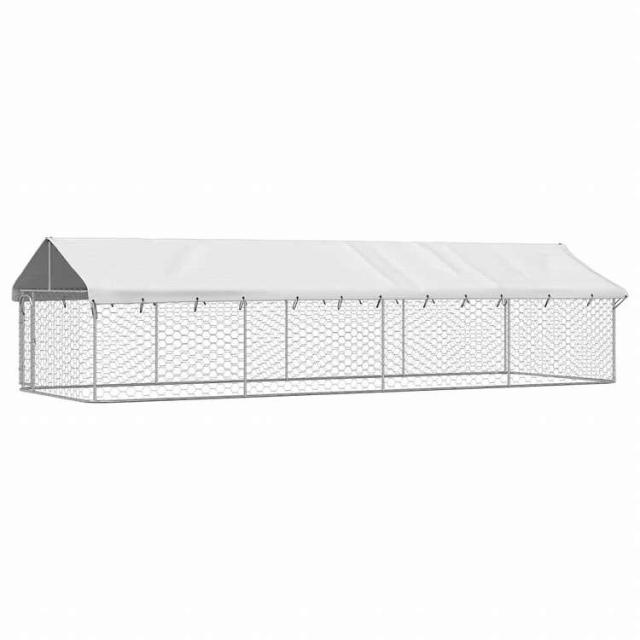vidaXL 屋外用犬小屋 屋根付き 600x200x150cmAnimals & Pet Supplies ペット用品 犬用品 犬小屋・ドッグラン(代引不可)【送料無料】_1